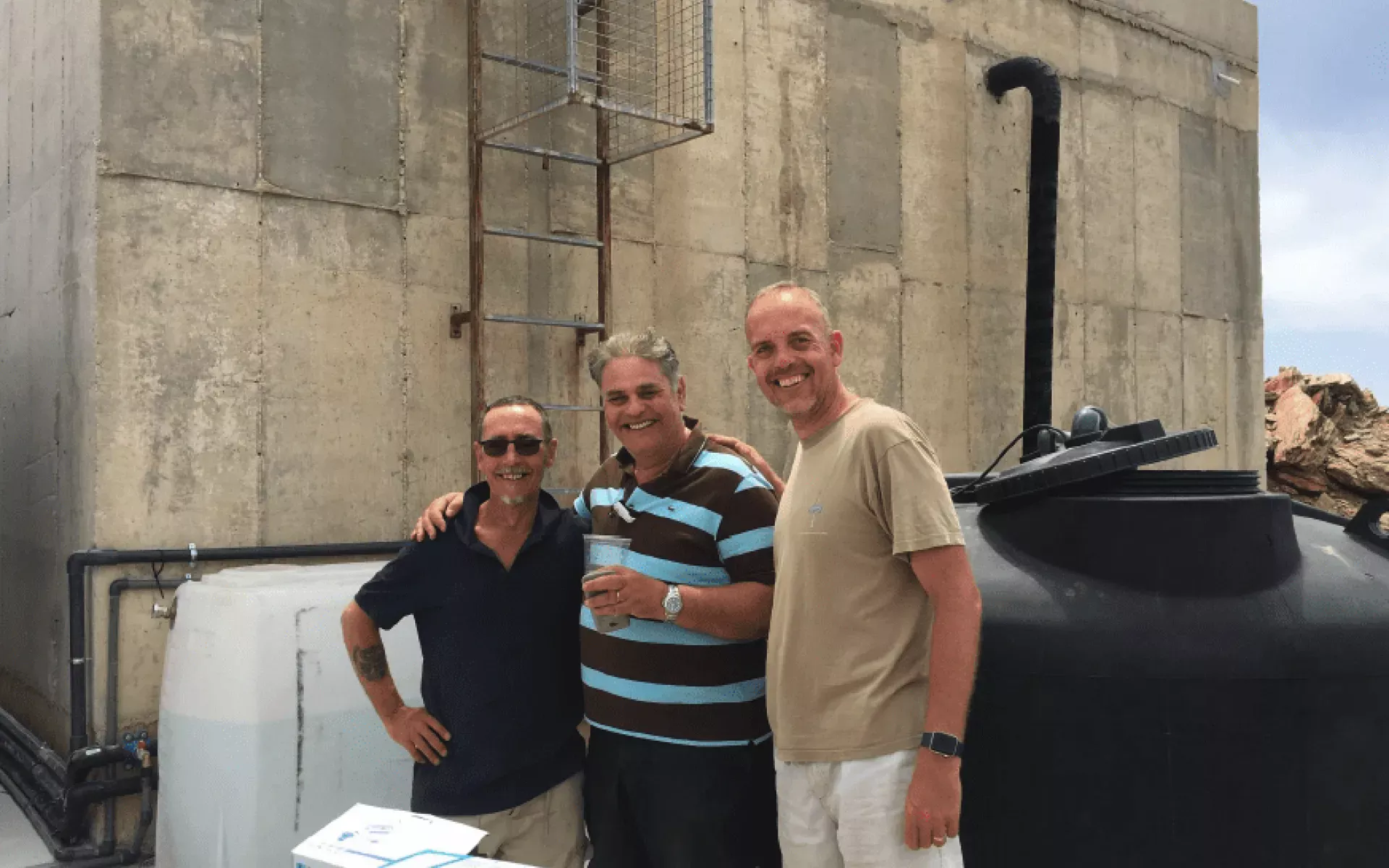 Paqua team with customer at Evia Island, Greece